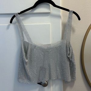 Nasty gal chain top. One size with clasp in back. brand new never worn